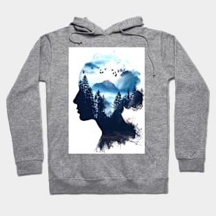 Woman Double Exposure Hoodie